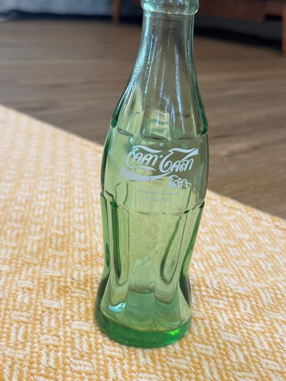 Coca-Cola Thailand green glass contour bottle,